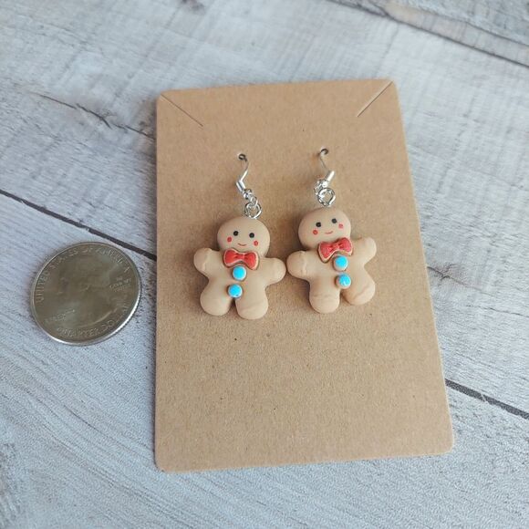 Christmas Earrings Gingerbread - Picture 2 of 2